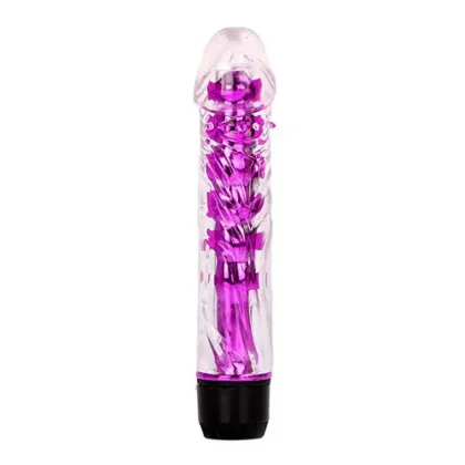 Titreşimli Jel Doku Vibratör Dildo Penis Toplam 18cm
