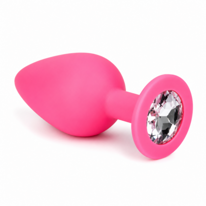 Anal Tıkaç Silikon Plug Kristal Pembe 7 cm