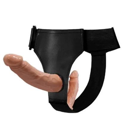 Belden Bağlamalı Çift Taraflı Strapon Penis Protez