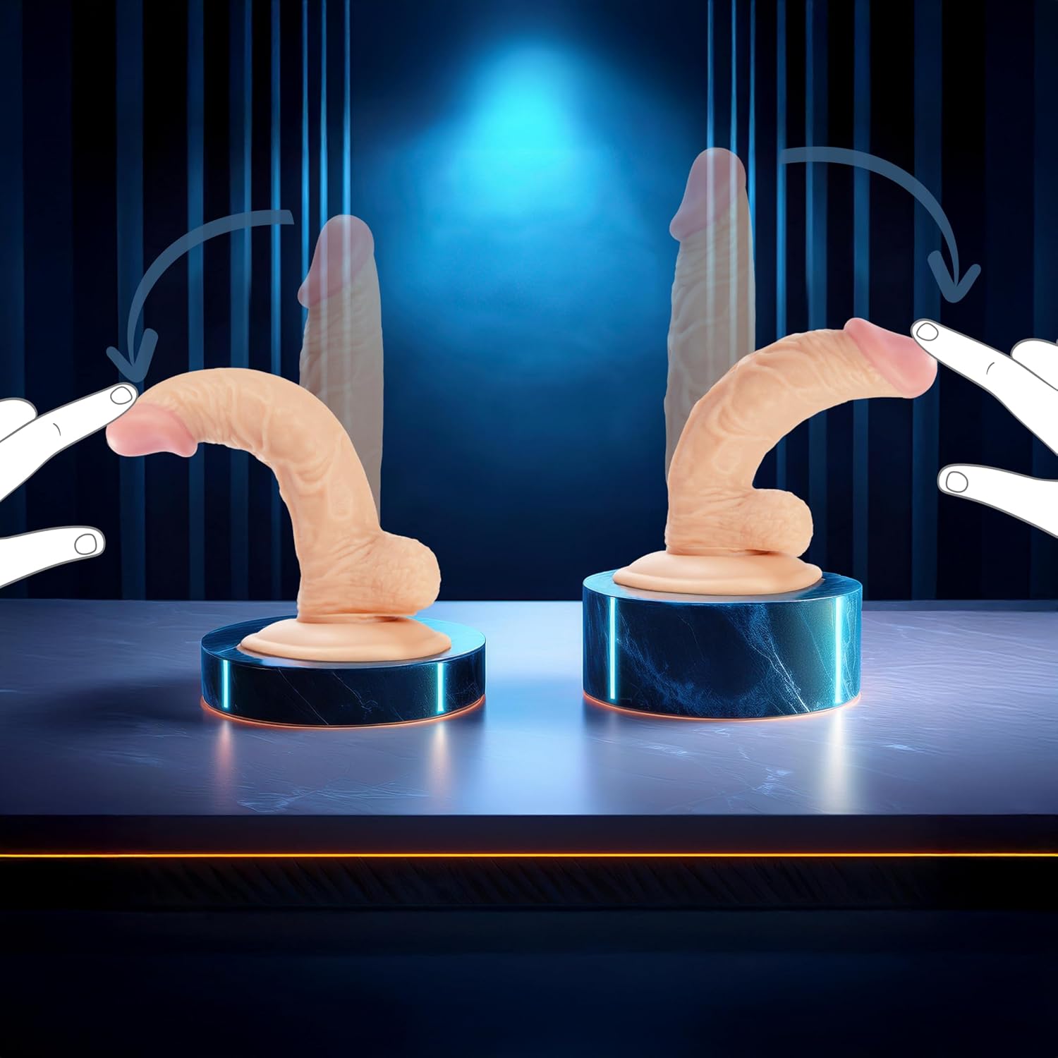 Dildo 19 CM Vaktuzlu Testisli Et Dokulu Penis Dildo - Görsel 3