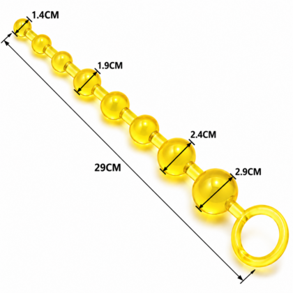 Anal Boncuk Seti – Medikal Silikon | 28 cm | 12–24 mm